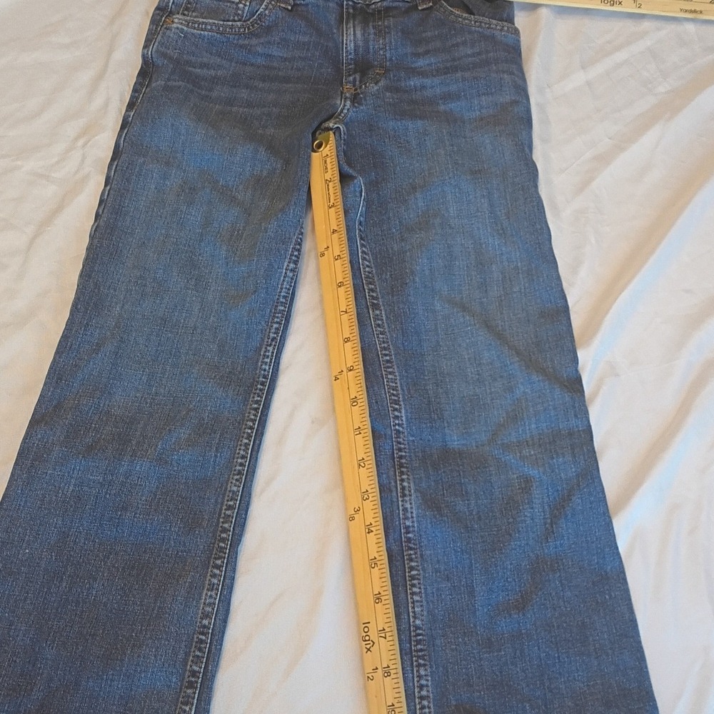 Wrangler Classic Boot Jeans Girls Size 10 Blue Excellent Adjustable Waist